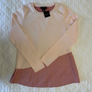 NWT Club Monaco Layered Jooben Pink & Rose Sweater